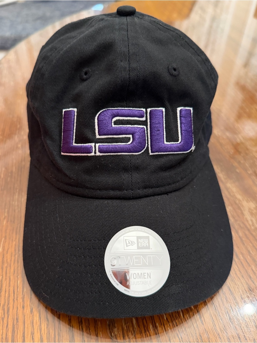 Women’s Black Cap with Purple LSU Embroidery